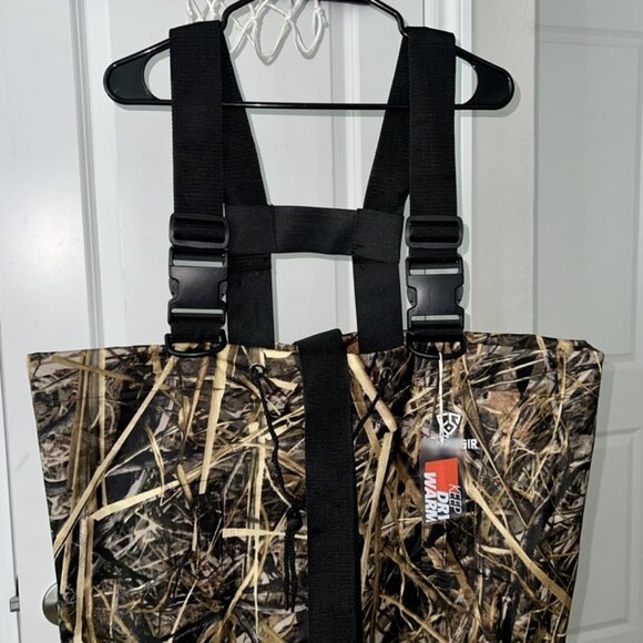 FISHINGSIR Nylon PVC Waders Camouflage Bootfoot Chest Waders for Fishing Hunting - Picture 2 of 7